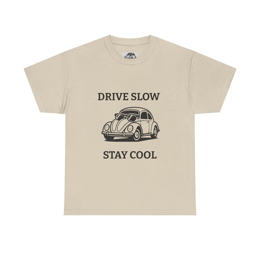 Vintage Car Tee, Drive Slow Stay Cool T-Shirt, Unisex Graphic Tee, Car Lover Gift, Casual Summer Shirt, Retro Style Apparel