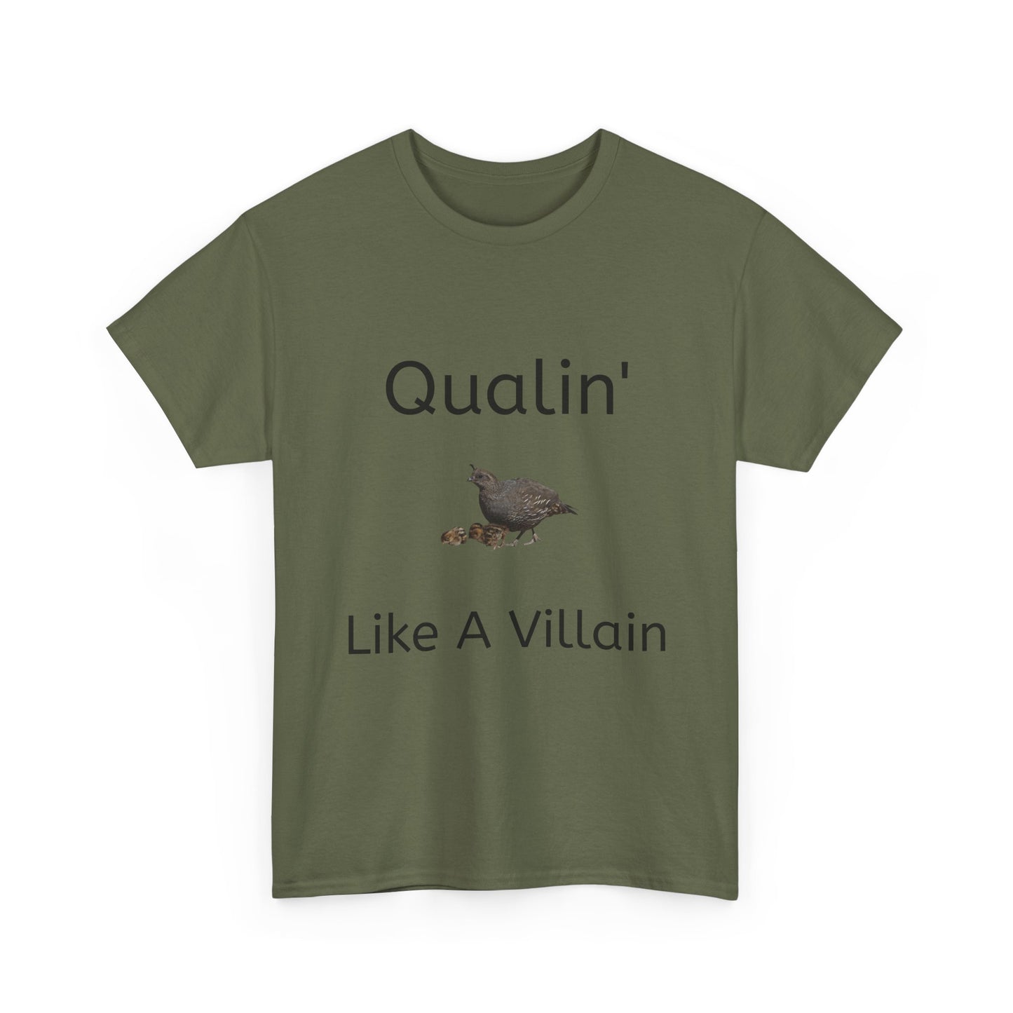 Qualin' Like A Villain Unisex Tee - Funny Quote T-Shirt, Gift for Bird Lovers, Casual Wear, Trendy Style, Birthday Present