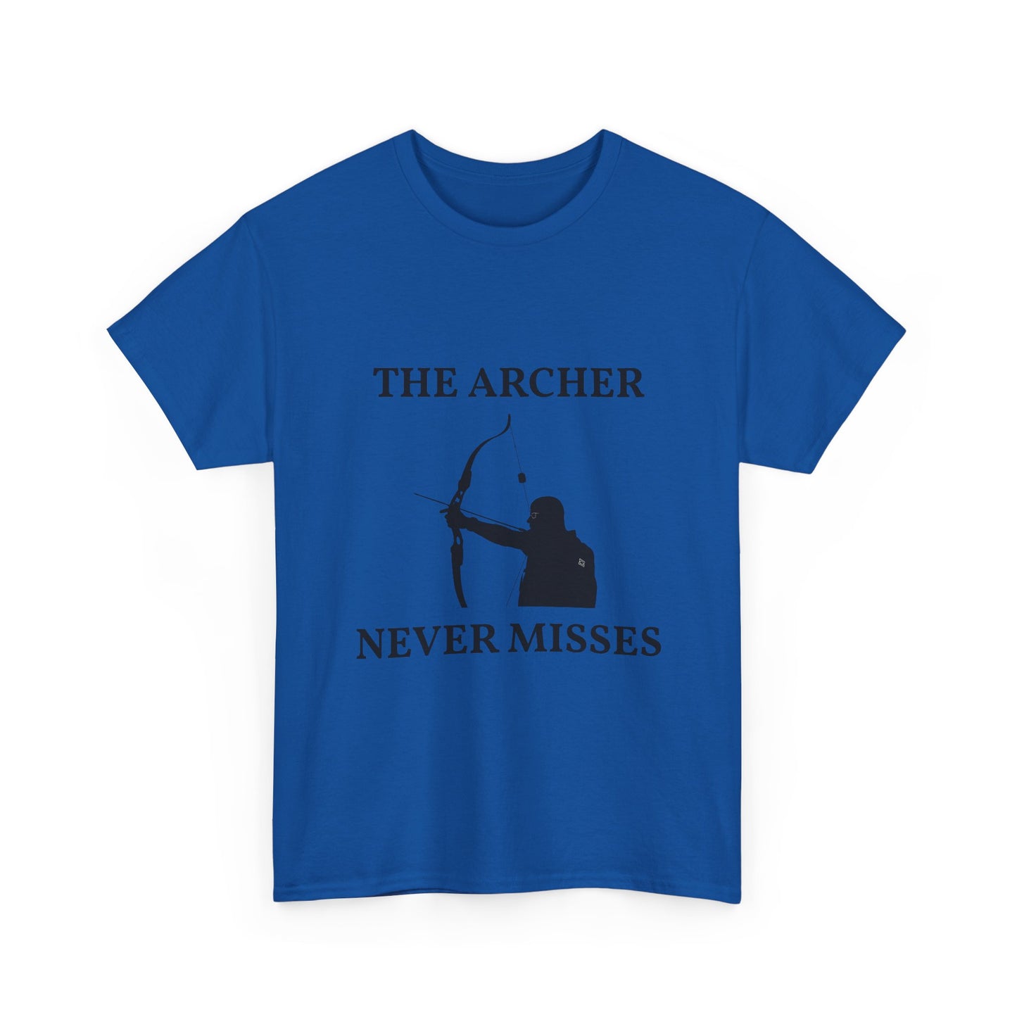 The Archer Never Misses Tee, Unisex Cotton T-Shirt, Gift for Archery Lovers, Archer Shirt, Casual Wear, Sports Apparel