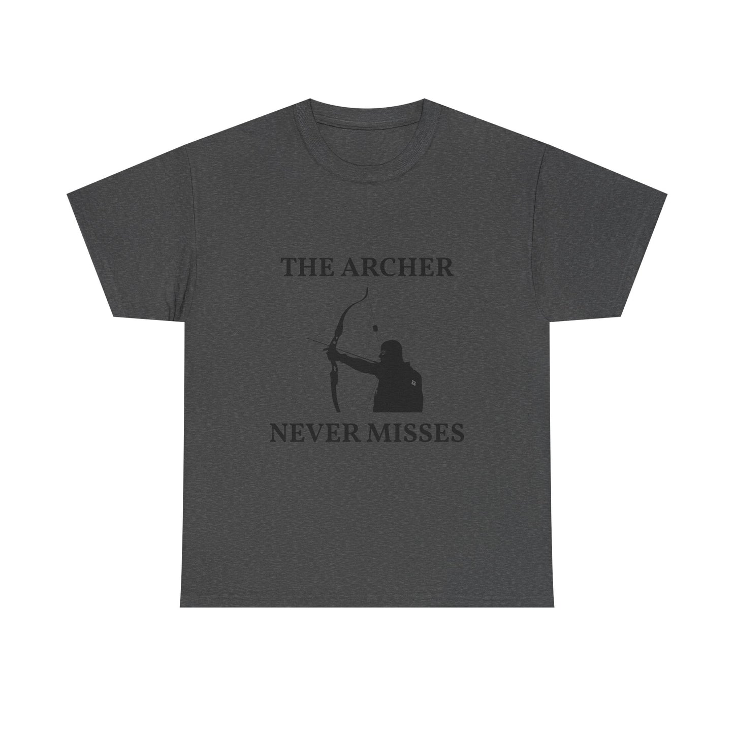 The Archer Never Misses Tee, Unisex Cotton T-Shirt, Gift for Archery Lovers, Archer Shirt, Casual Wear, Sports Apparel