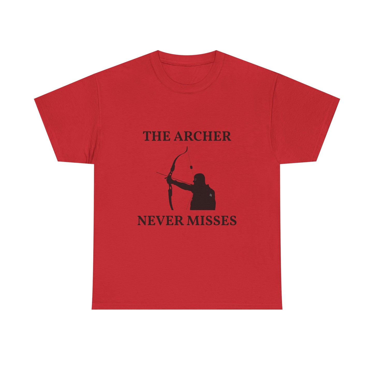 The Archer Never Misses Tee, Unisex Cotton T-Shirt, Gift for Archery Lovers, Archer Shirt, Casual Wear, Sports Apparel