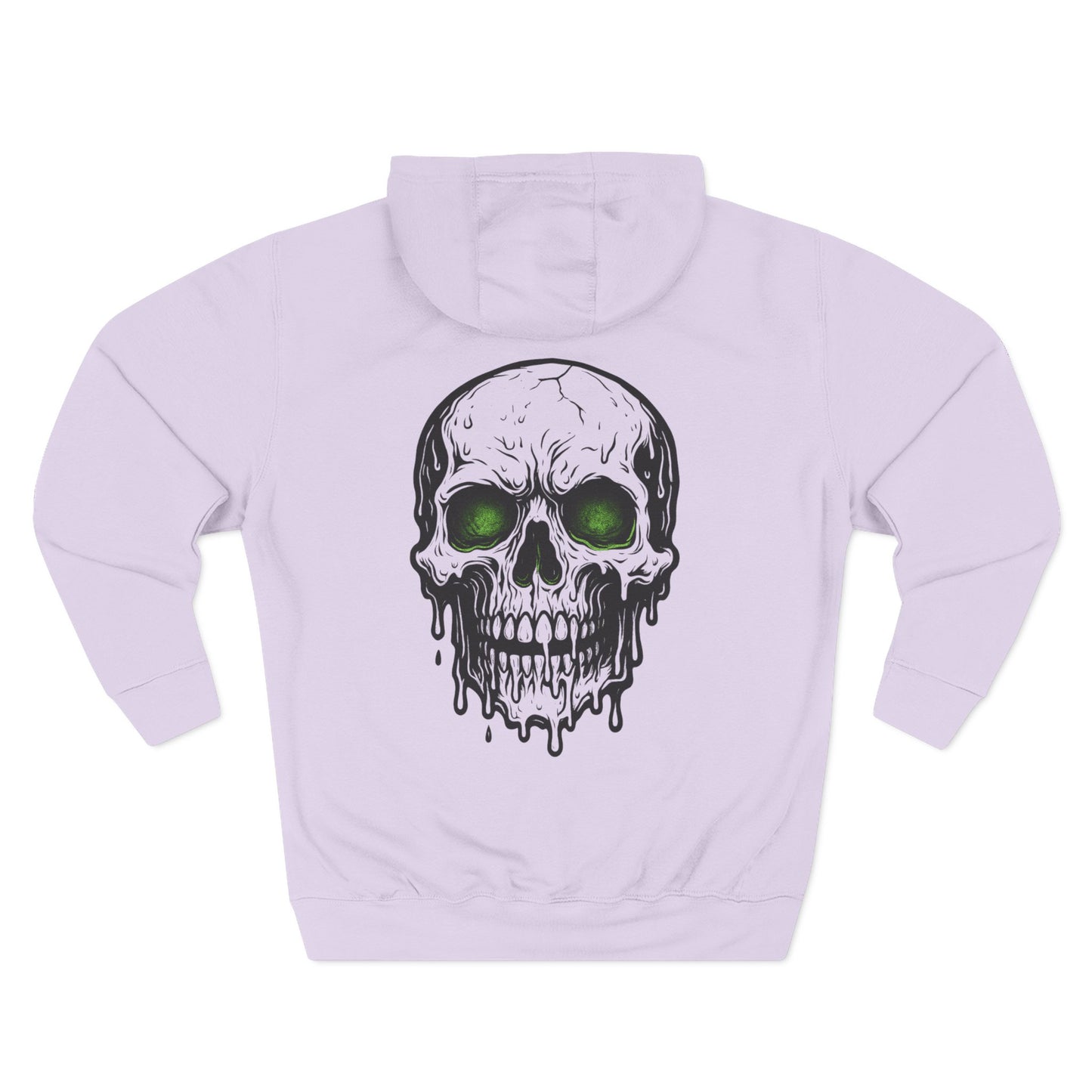 Skull Graphic Fleece Hoodie - Cozy Halloween Apparel for Men, Unisex Streetwear, Gift for Horror Fans, Casual Wear