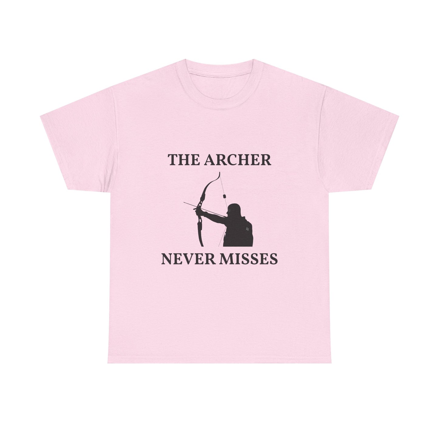 The Archer Never Misses Tee, Unisex Cotton T-Shirt, Gift for Archery Lovers, Archer Shirt, Casual Wear, Sports Apparel