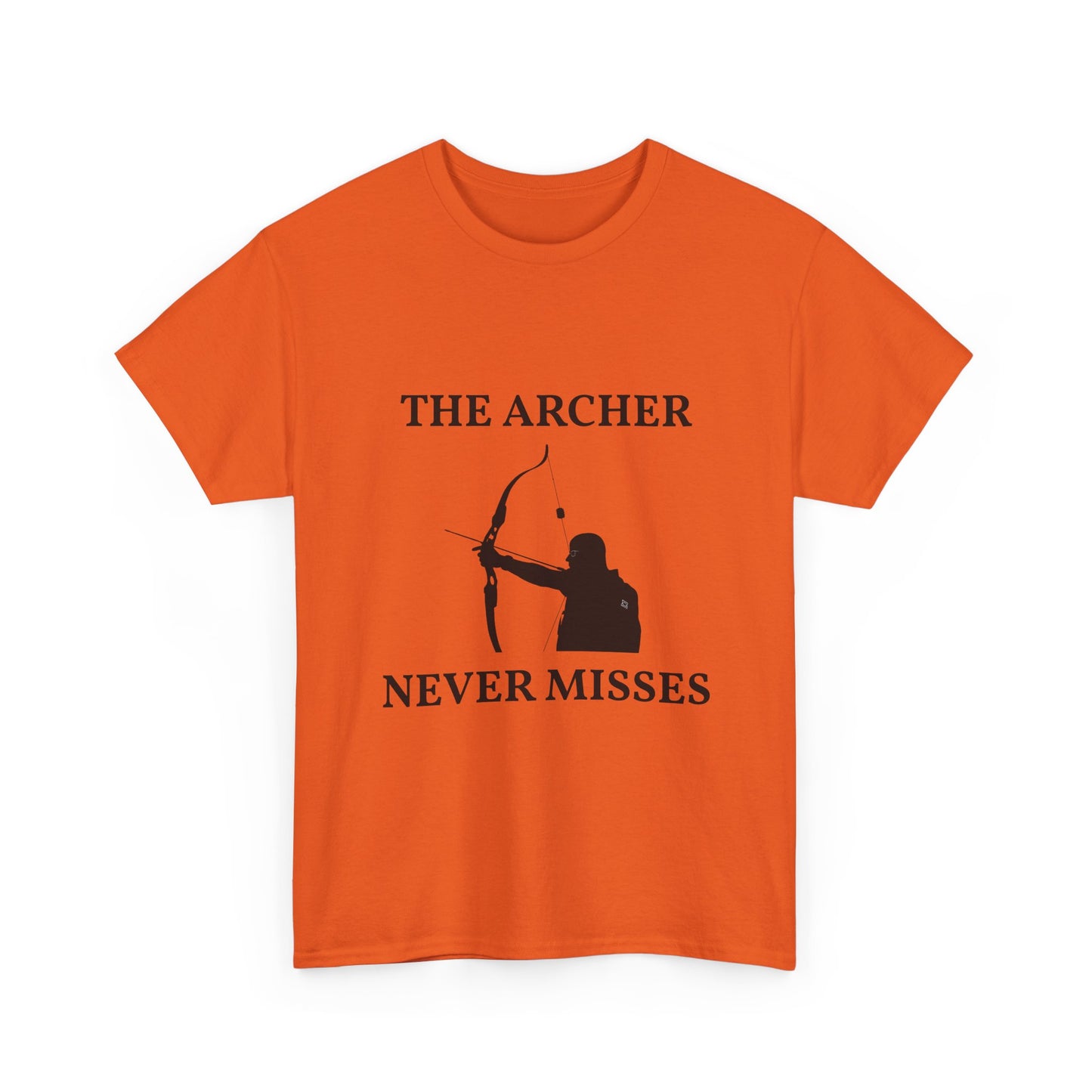 The Archer Never Misses Tee, Unisex Cotton T-Shirt, Gift for Archery Lovers, Archer Shirt, Casual Wear, Sports Apparel