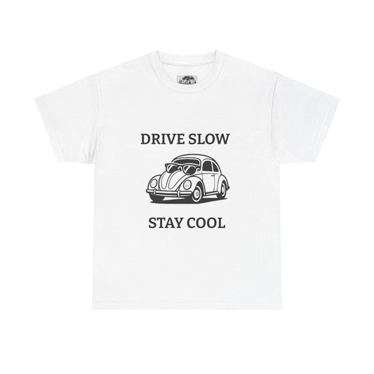 Vintage Car Tee, Drive Slow Stay Cool T-Shirt, Unisex Graphic Tee, Car Lover Gift, Casual Summer Shirt, Retro Style Apparel